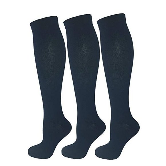 3 Pair Navy Blue Large/X-Large Ladies Compression - Picture 1 of 4